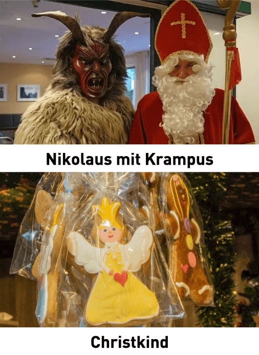 Krampus-Nikolaus-Christkind